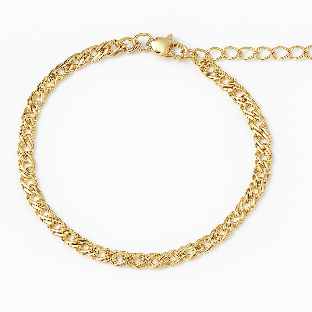 PULSERA ENTRELAZA ORO LAMINADO 18K