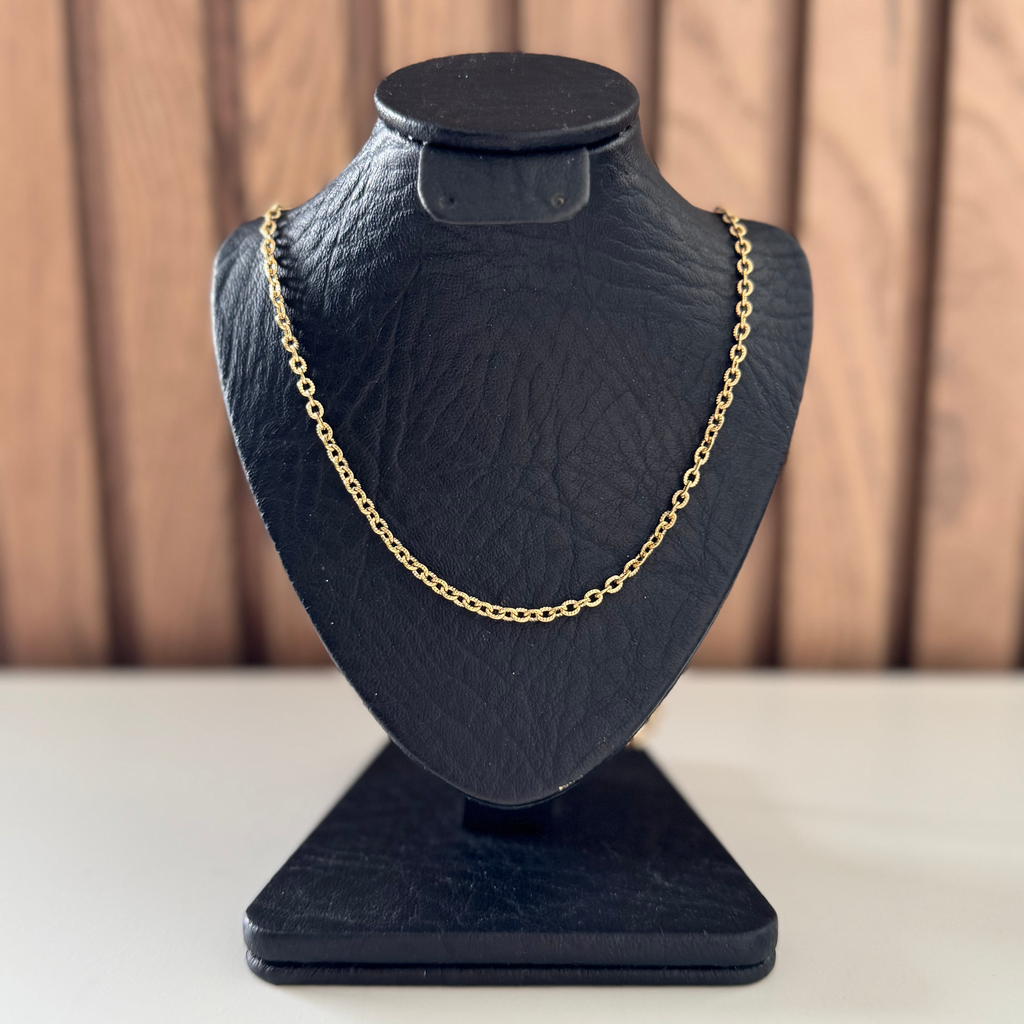 CADENA OVALO ORO LAMINADO 18K