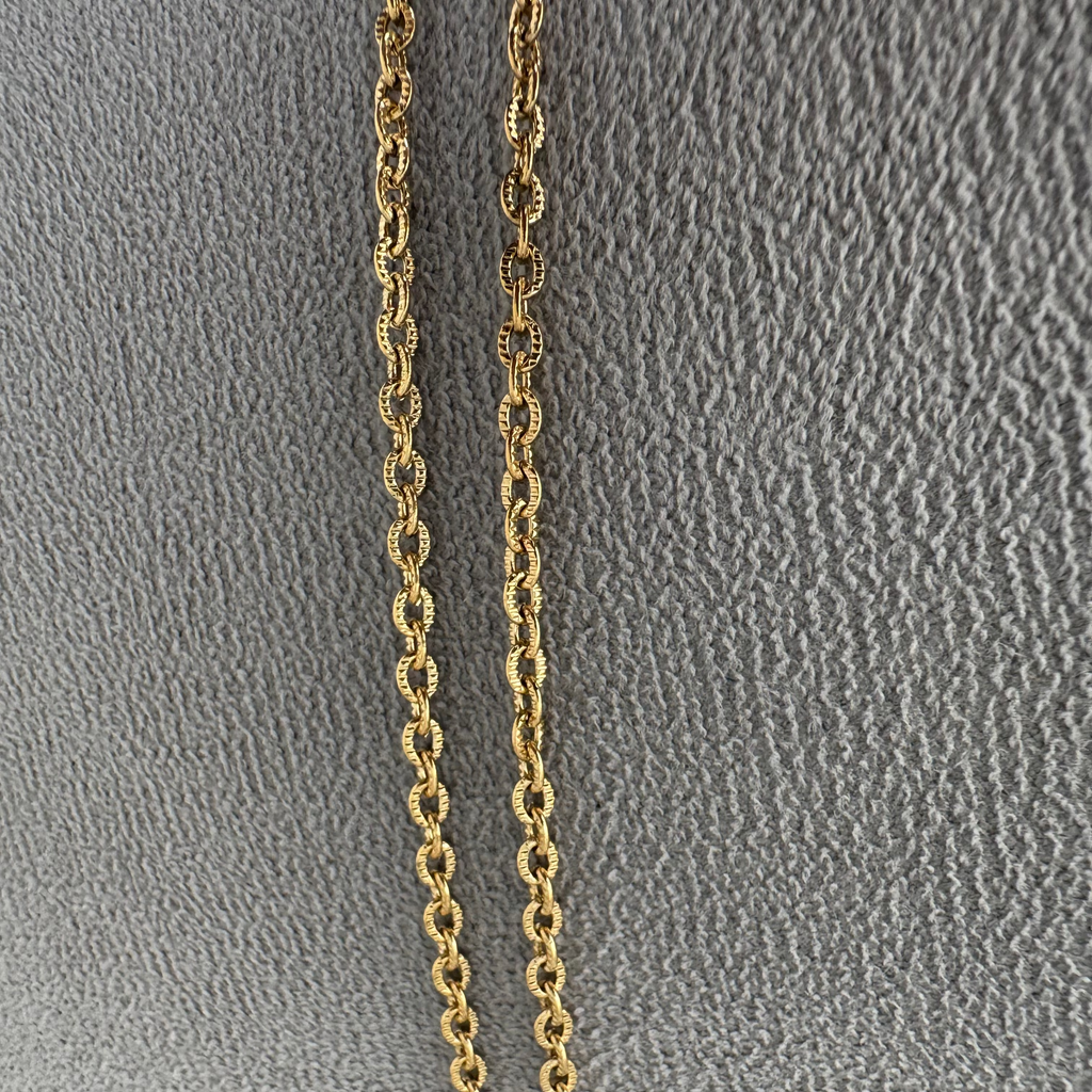 CADENA OVALO ORO LAMINADO 18K