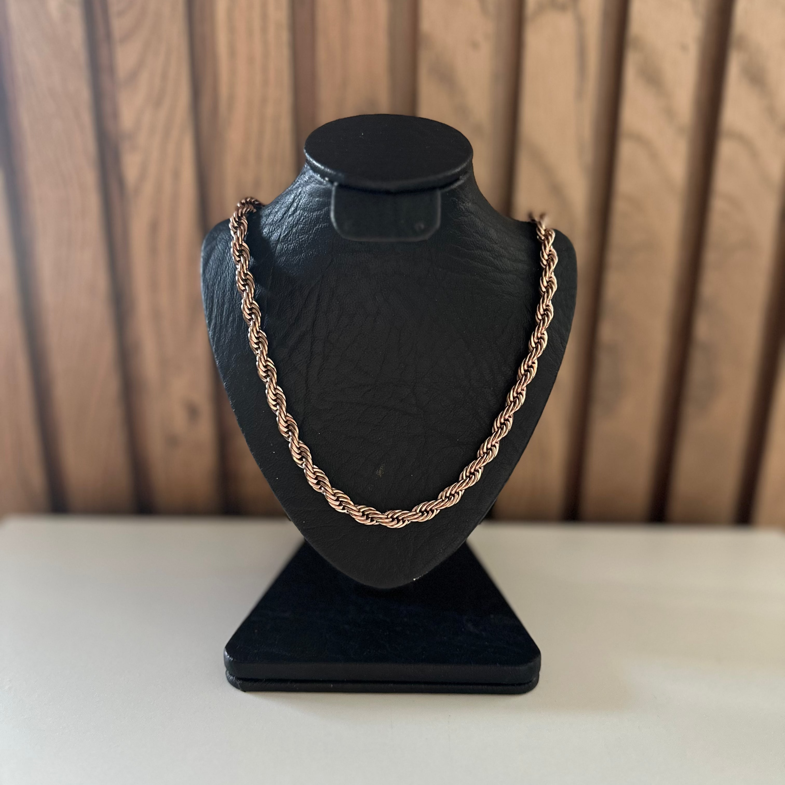 CADENA LAZO ORO ROSA LAMINADO 18K
