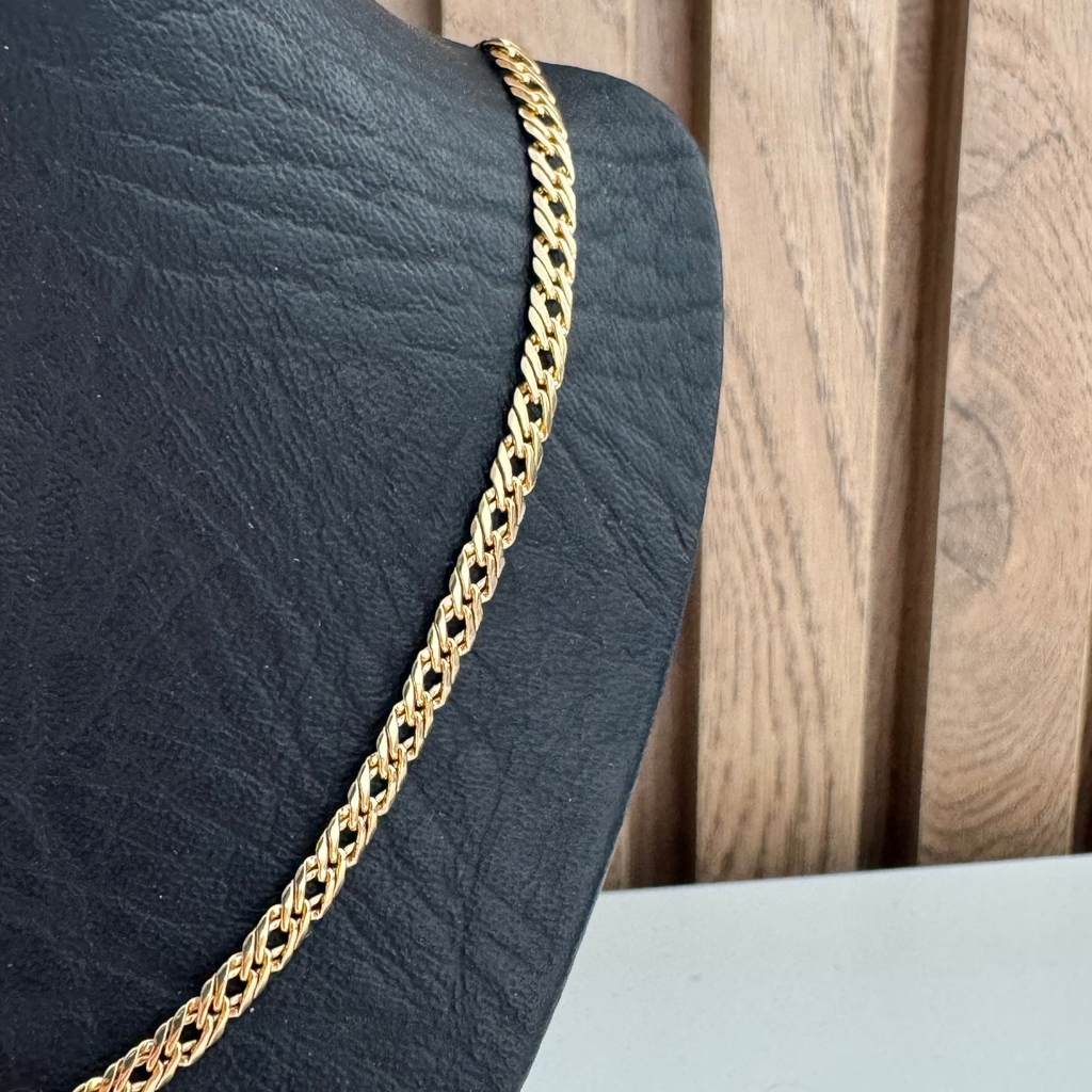 CADENA ENTRELAZADA ORO LAMINADO 18K