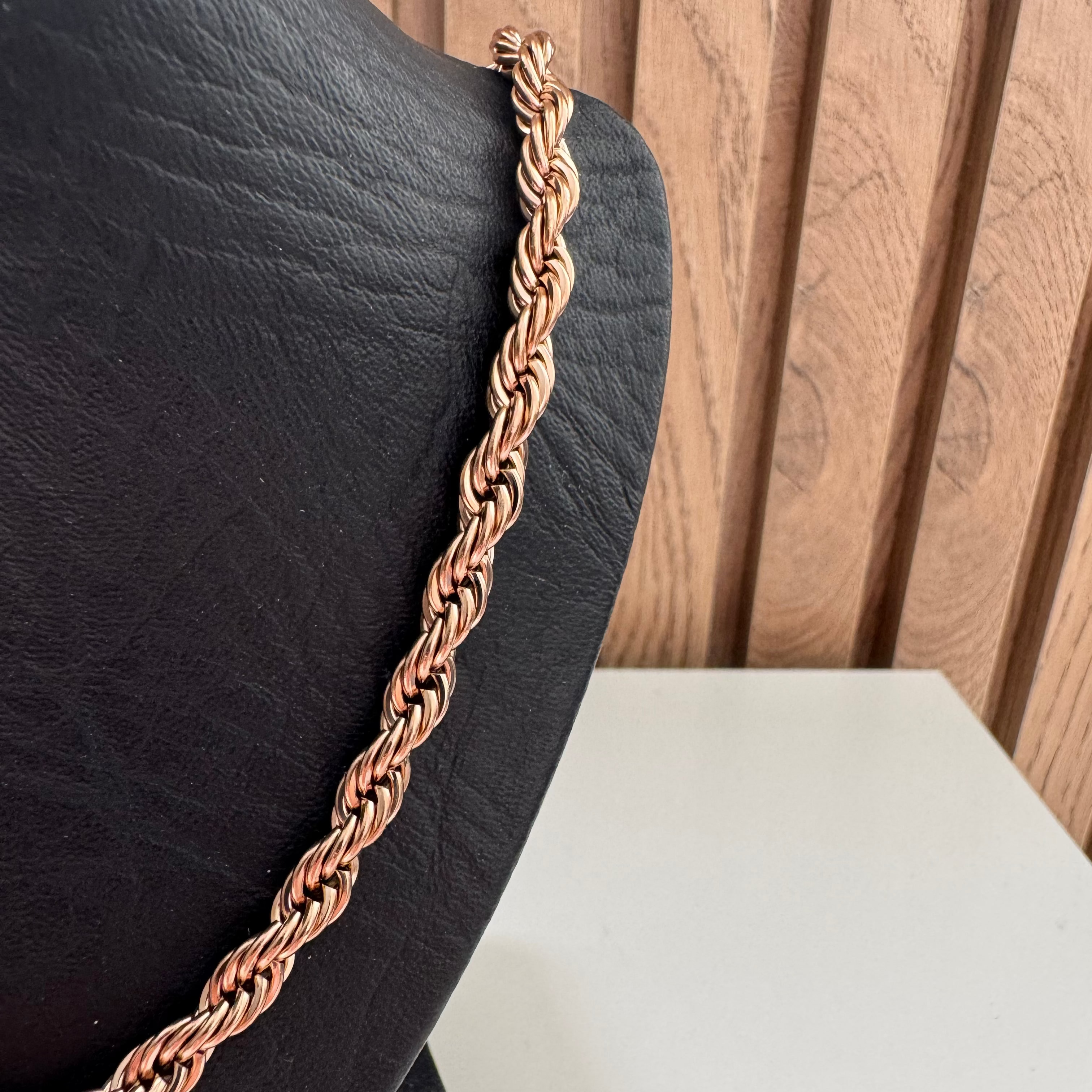 CADENA LAZO ORO ROSA LAMINADO 18K