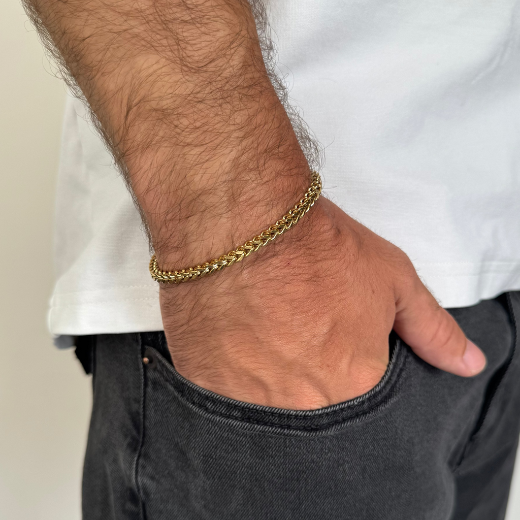 PULSERA FRANCO ORO LAMINADO 18K