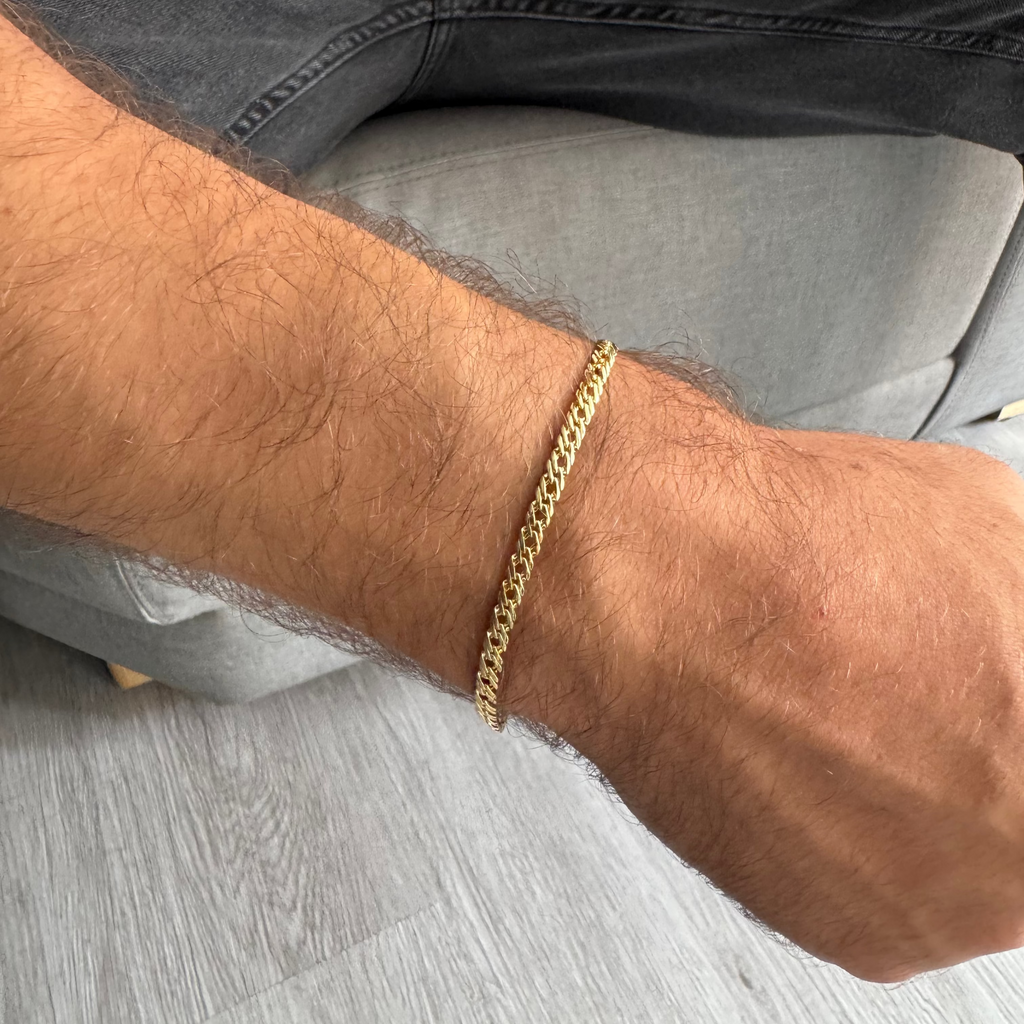 PULSERA ENTRELAZA ORO LAMINADO 18K