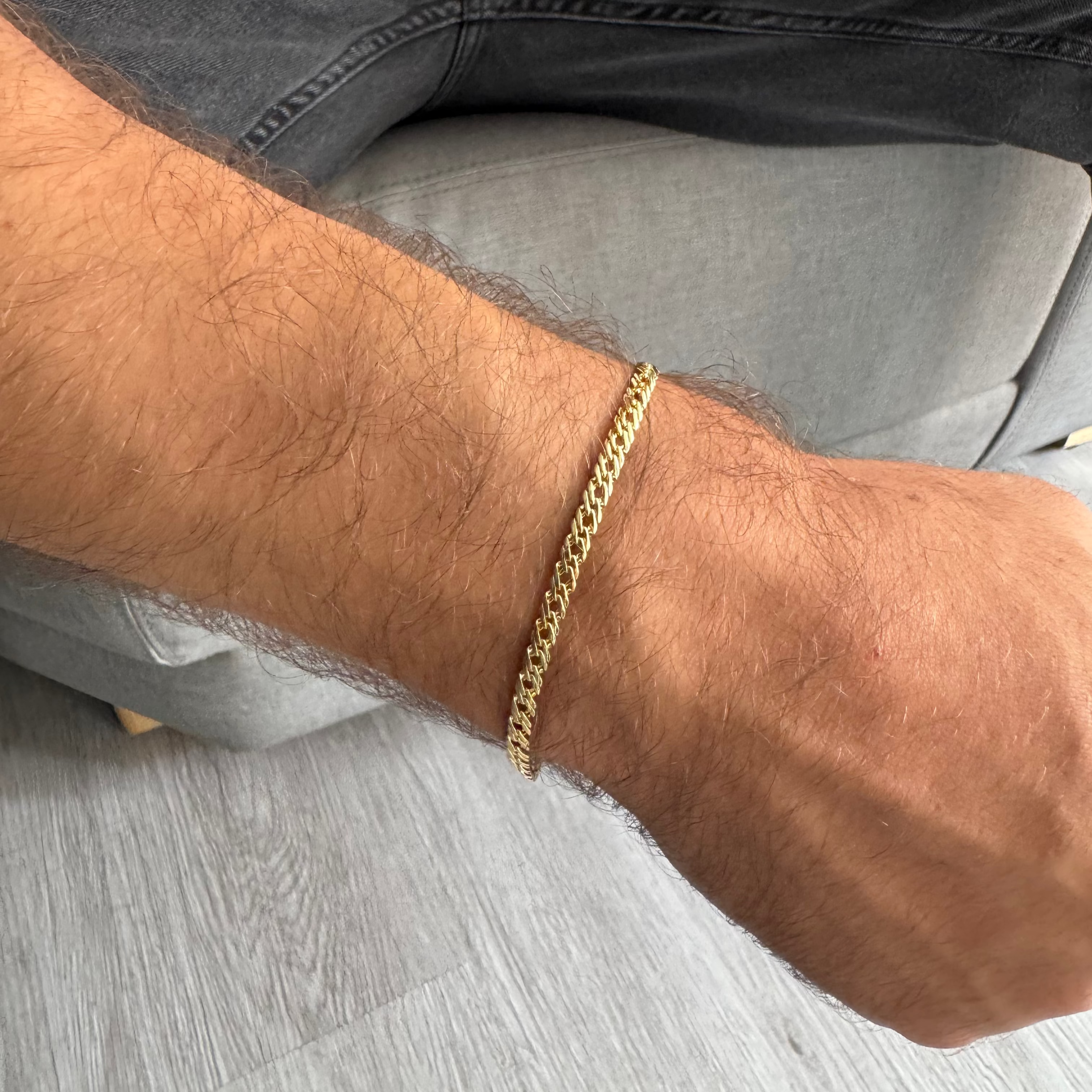 PULSERA ENTRELAZA ORO LAMINADO 18K