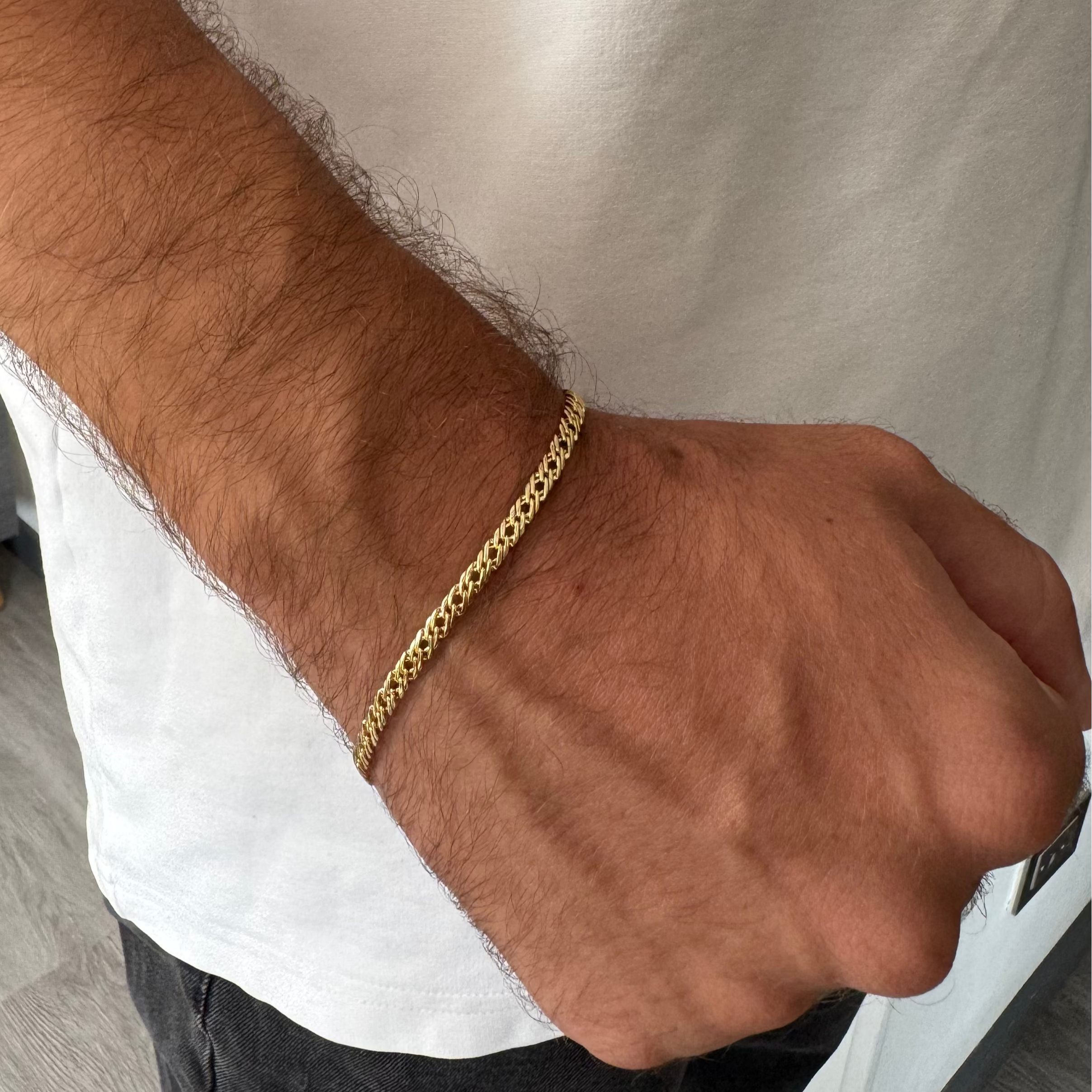 PULSERA ENTRELAZA ORO LAMINADO 18K