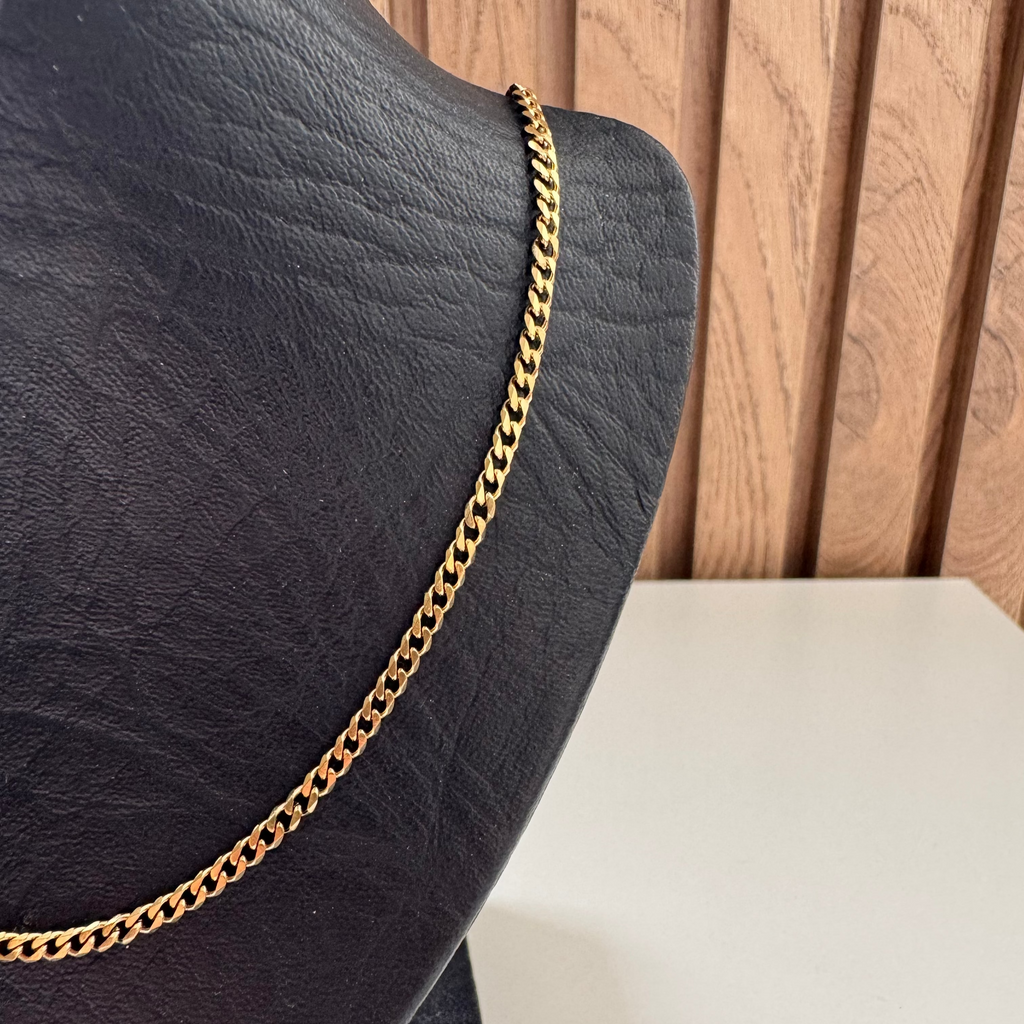 CADENA CUBANA ORO LAMINADO 18K