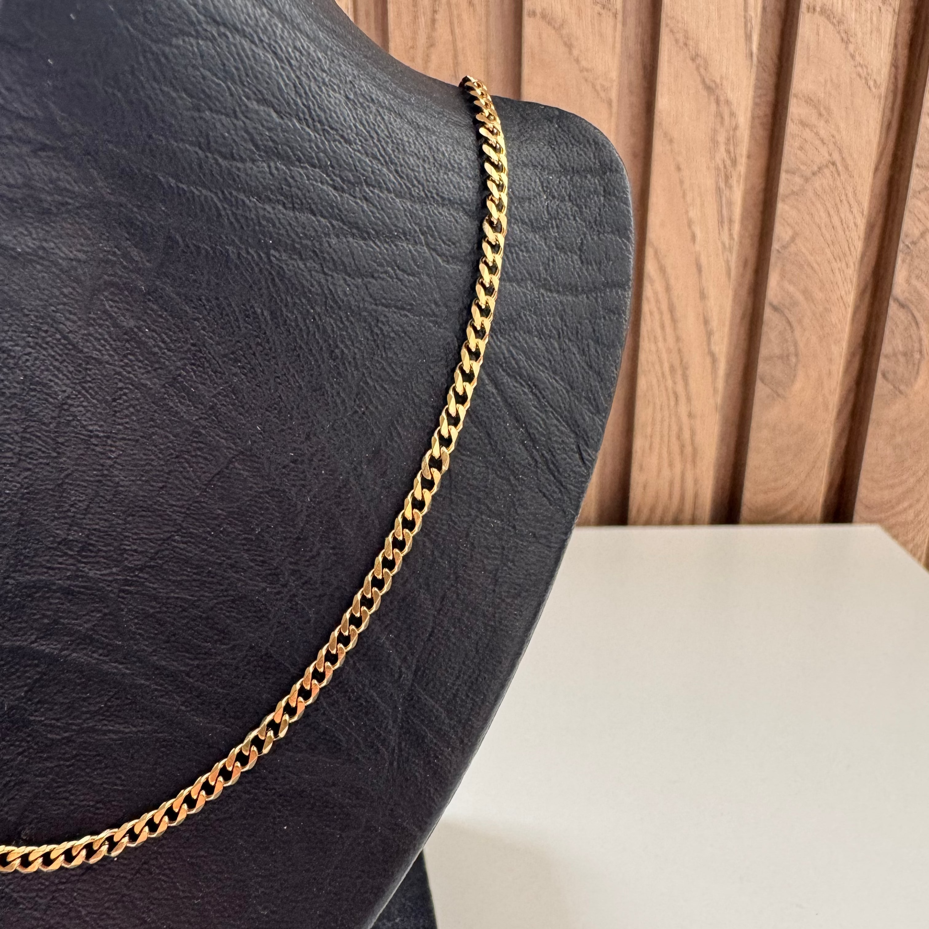 CADENA CUBANA ORO LAMINADO 18K