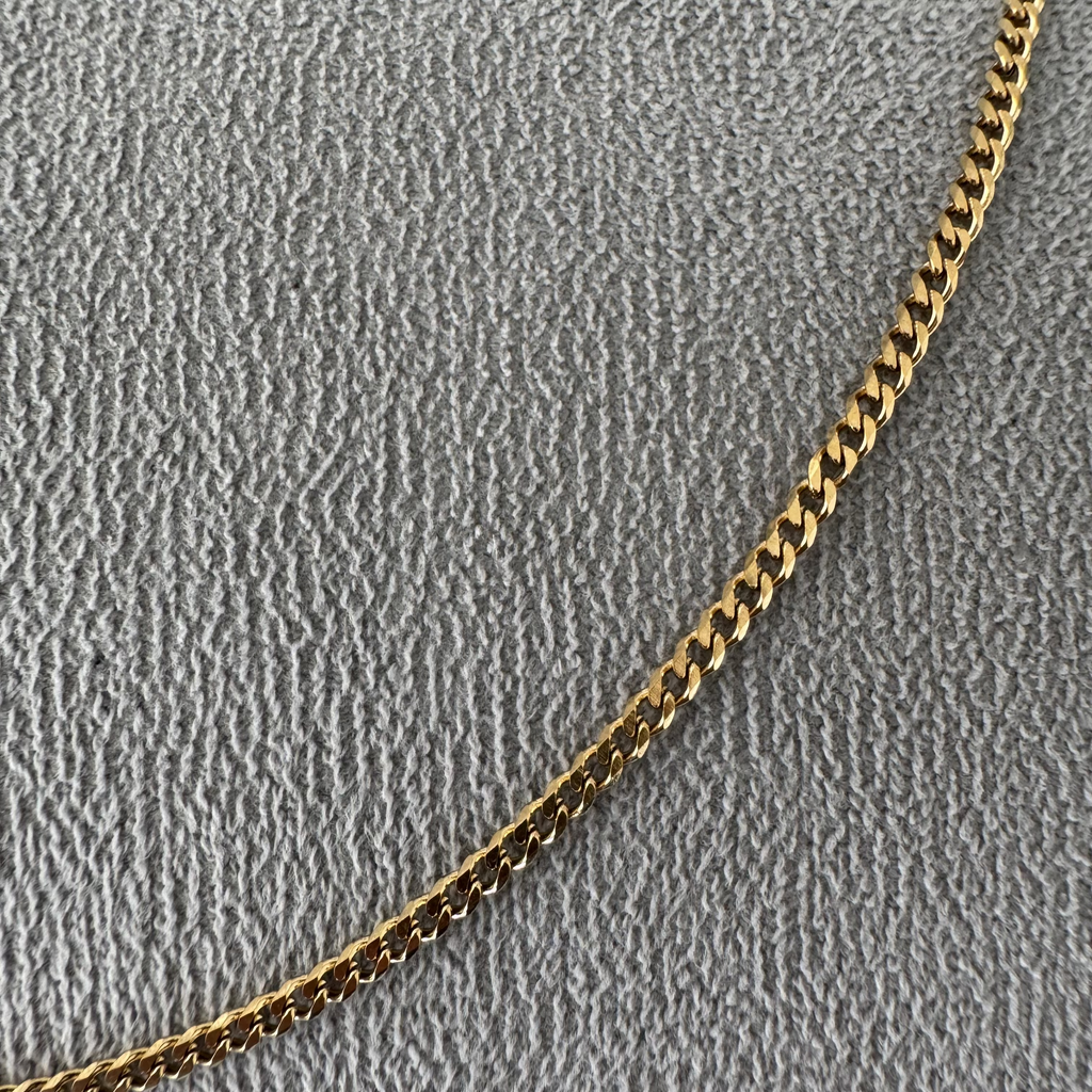 CADENA CUBANA ORO LAMINADO 18K
