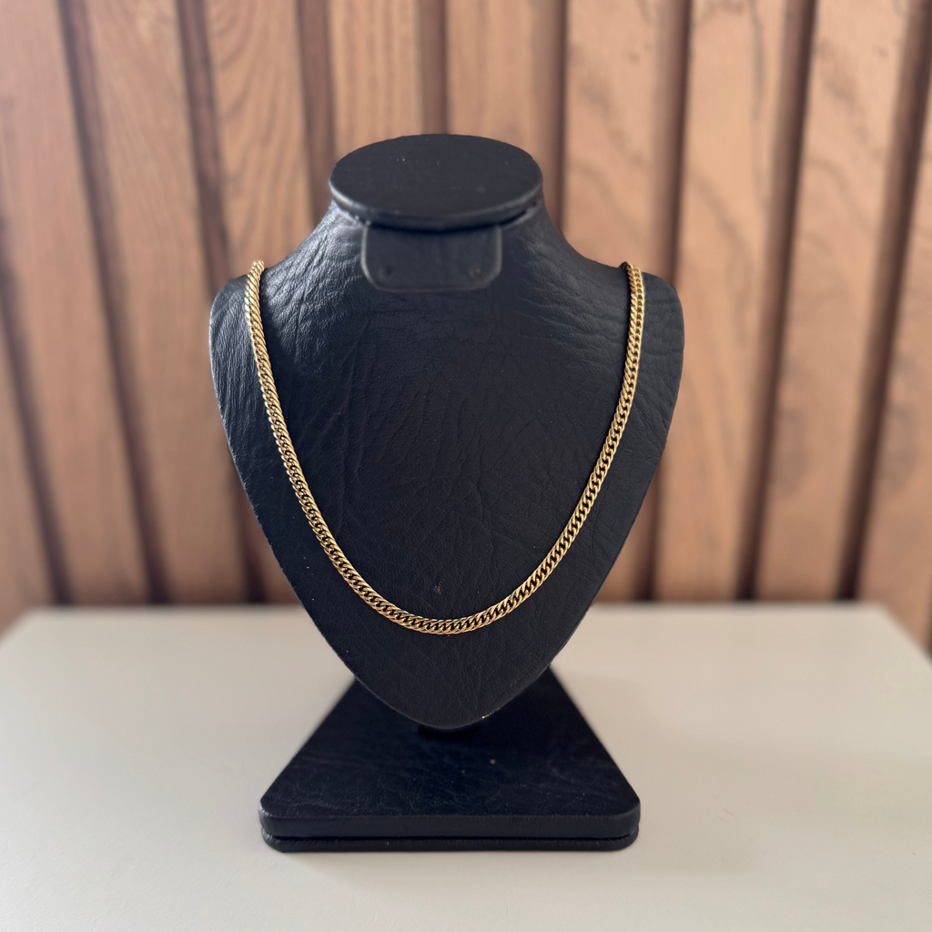 CADENA BARBADA ORO LAMINADO 18K