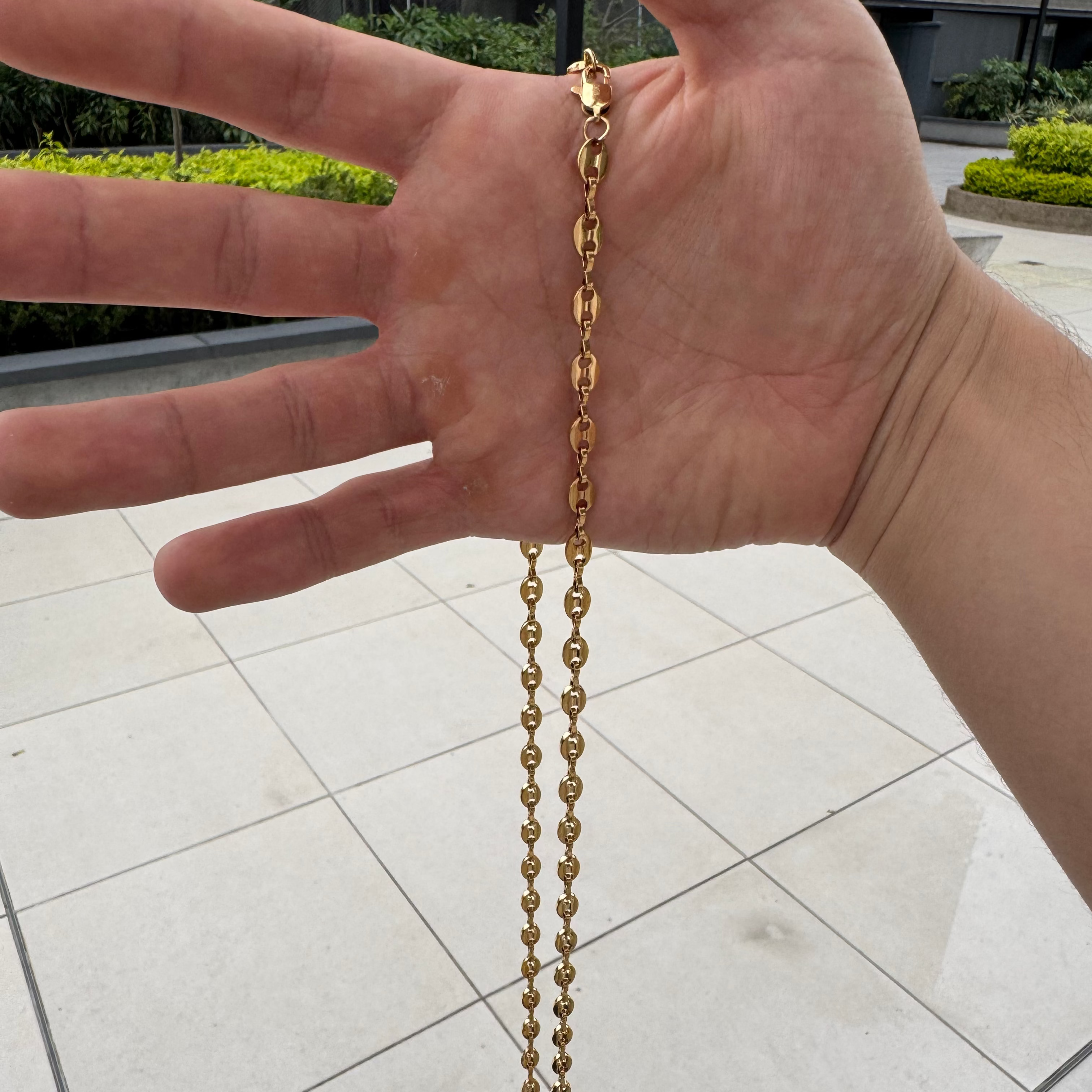 CADENA TEJIDO GUCCI ORO LAMINADO 18K