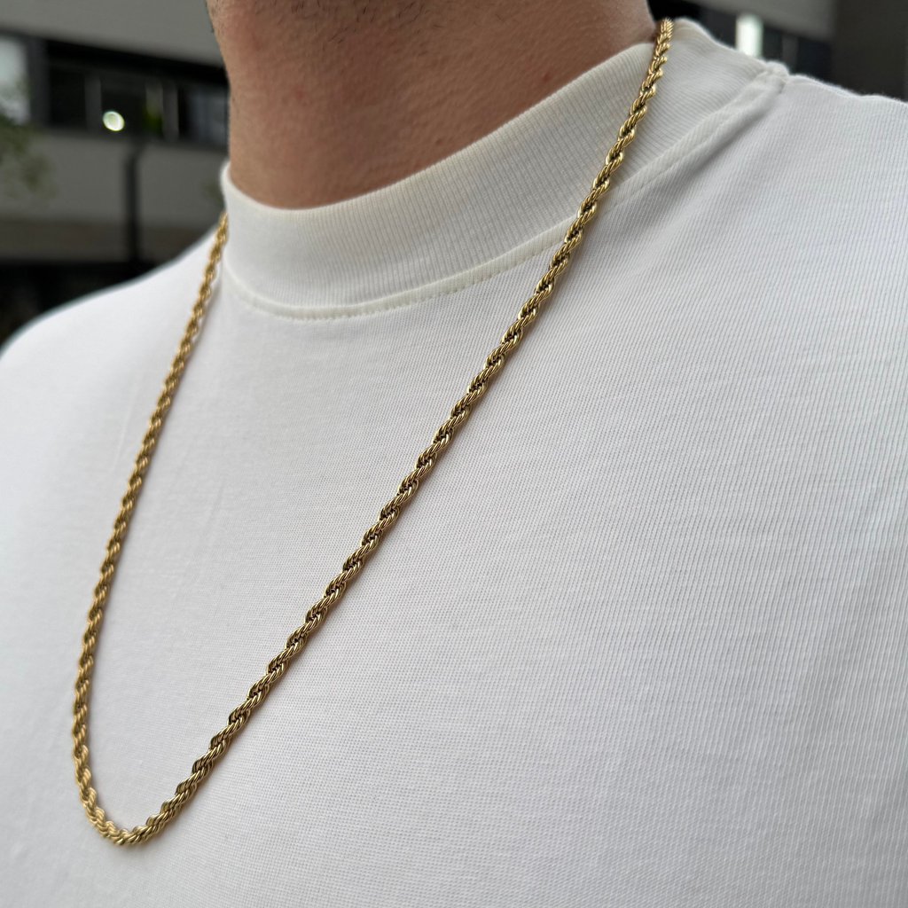 CADENA LAZO ORO LAMINADO 18K
