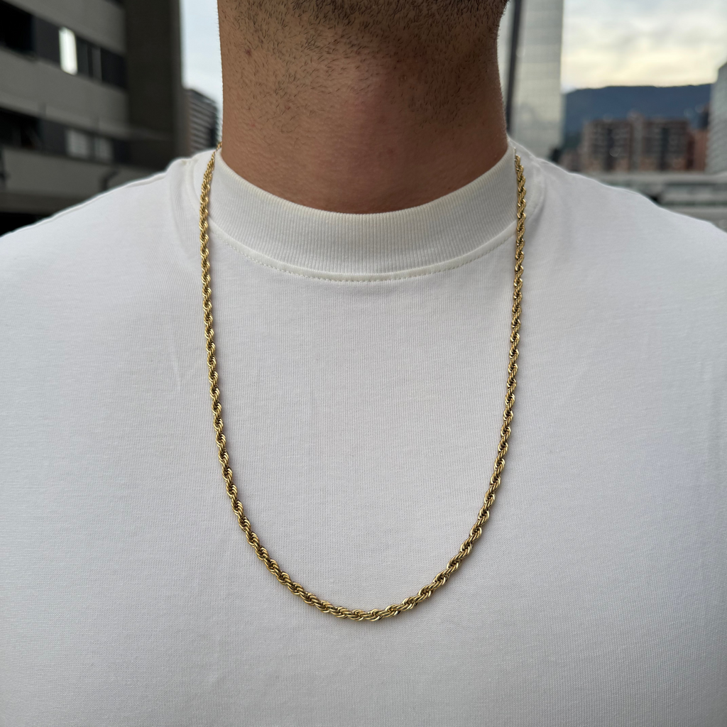 CADENA LAZO ORO LAMINADO 18K