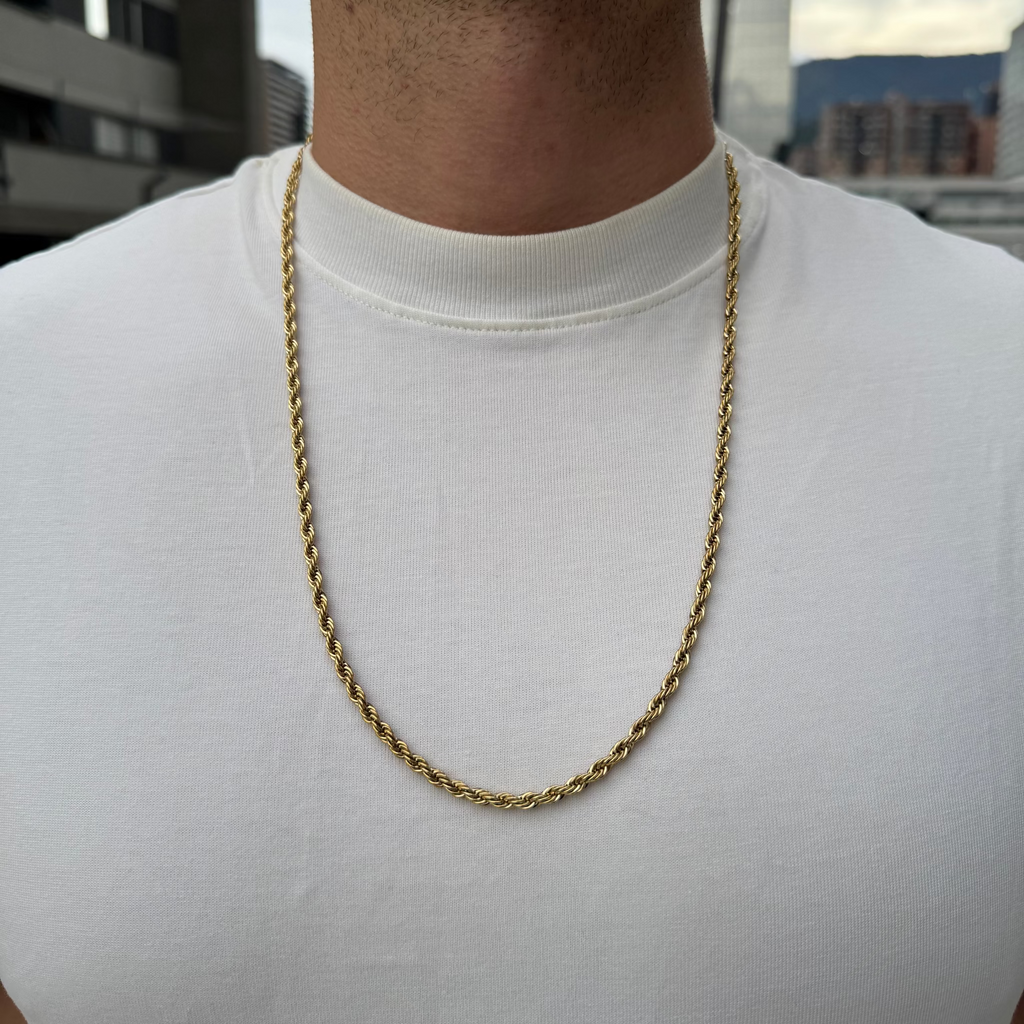 CADENA LAZO ORO LAMINADO 18K