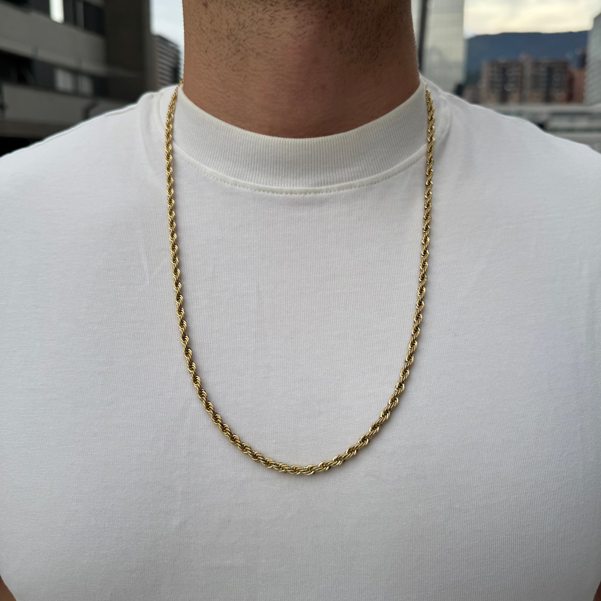 CADENA LAZO ORO LAMINADO 18K