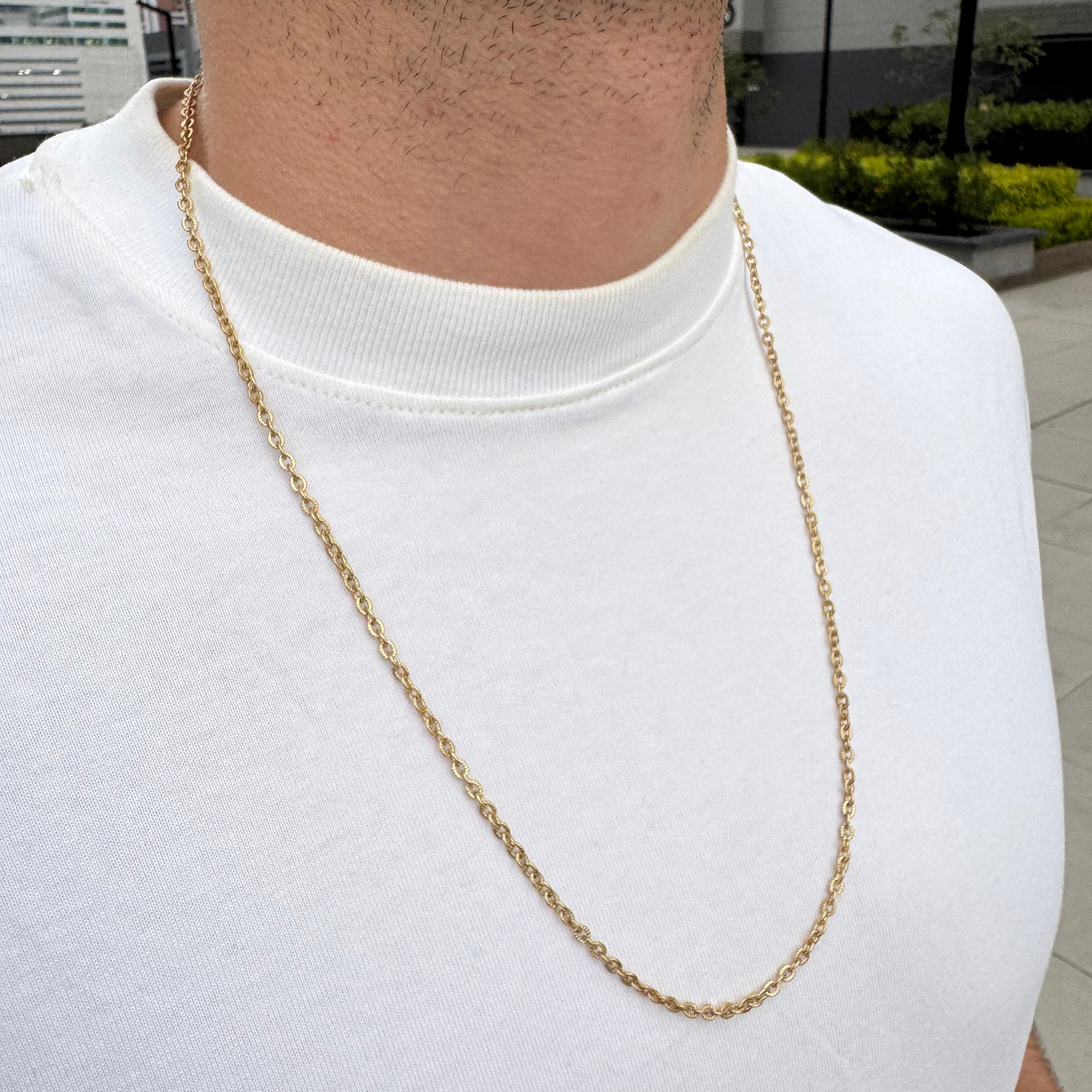 CADENA OVALO ORO LAMINADO 18K