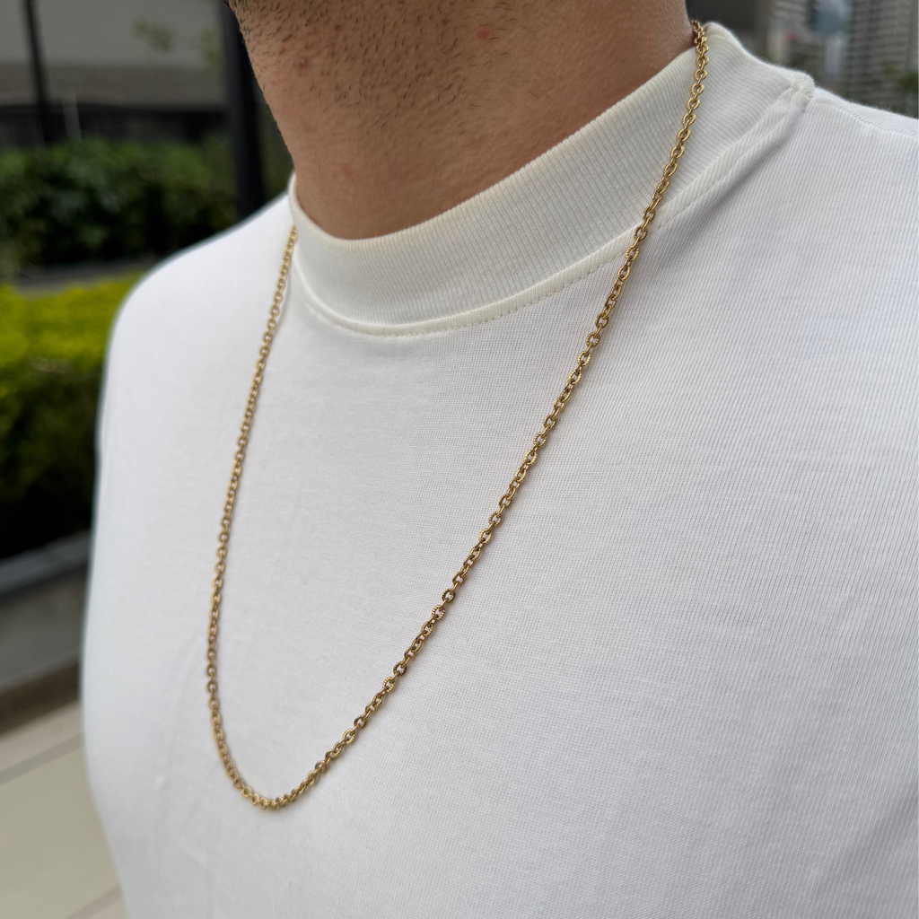 CADENA OVALO ORO LAMINADO 18K