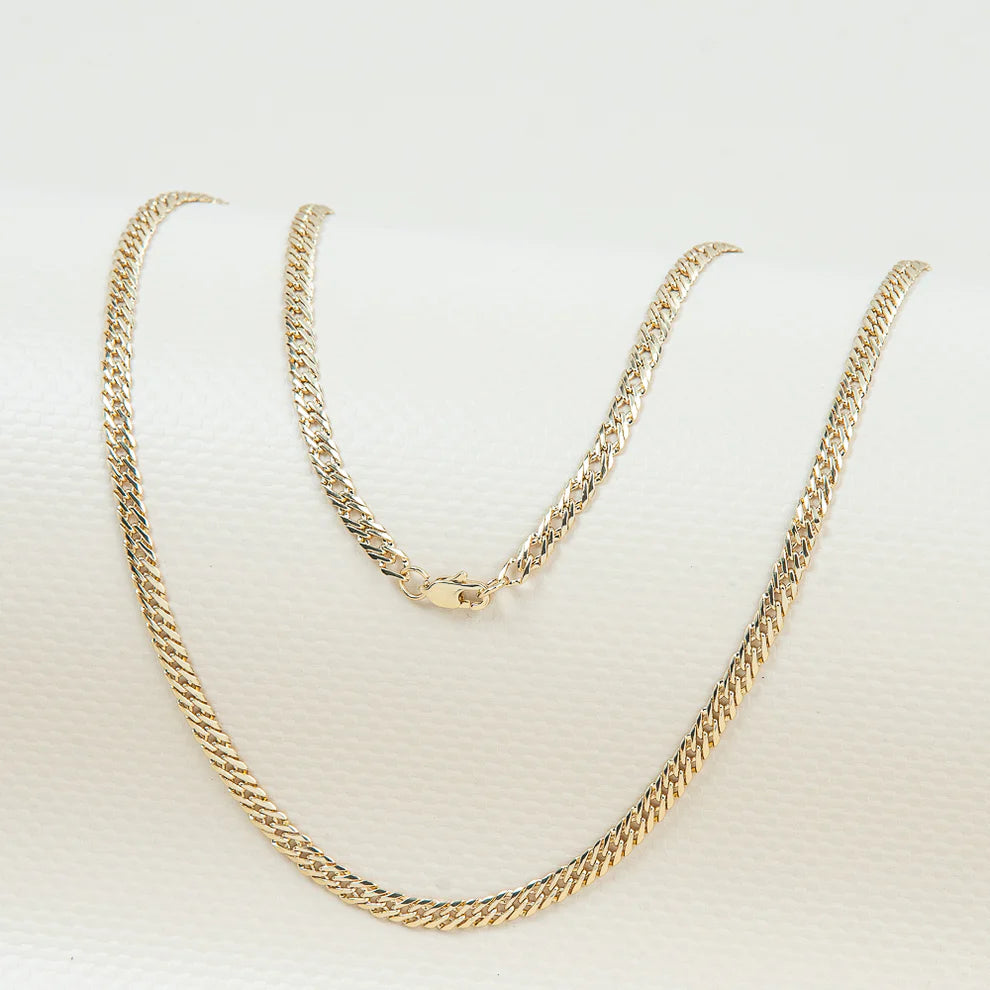 CADENA ENTRELAZADA ORO LAMINADO 18K