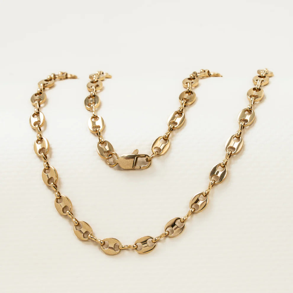 CADENA TEJIDO GUCCI ORO LAMINADO 18K