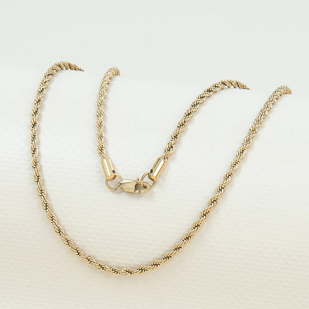 CADENA LAZO ORO LAMINADO 18K