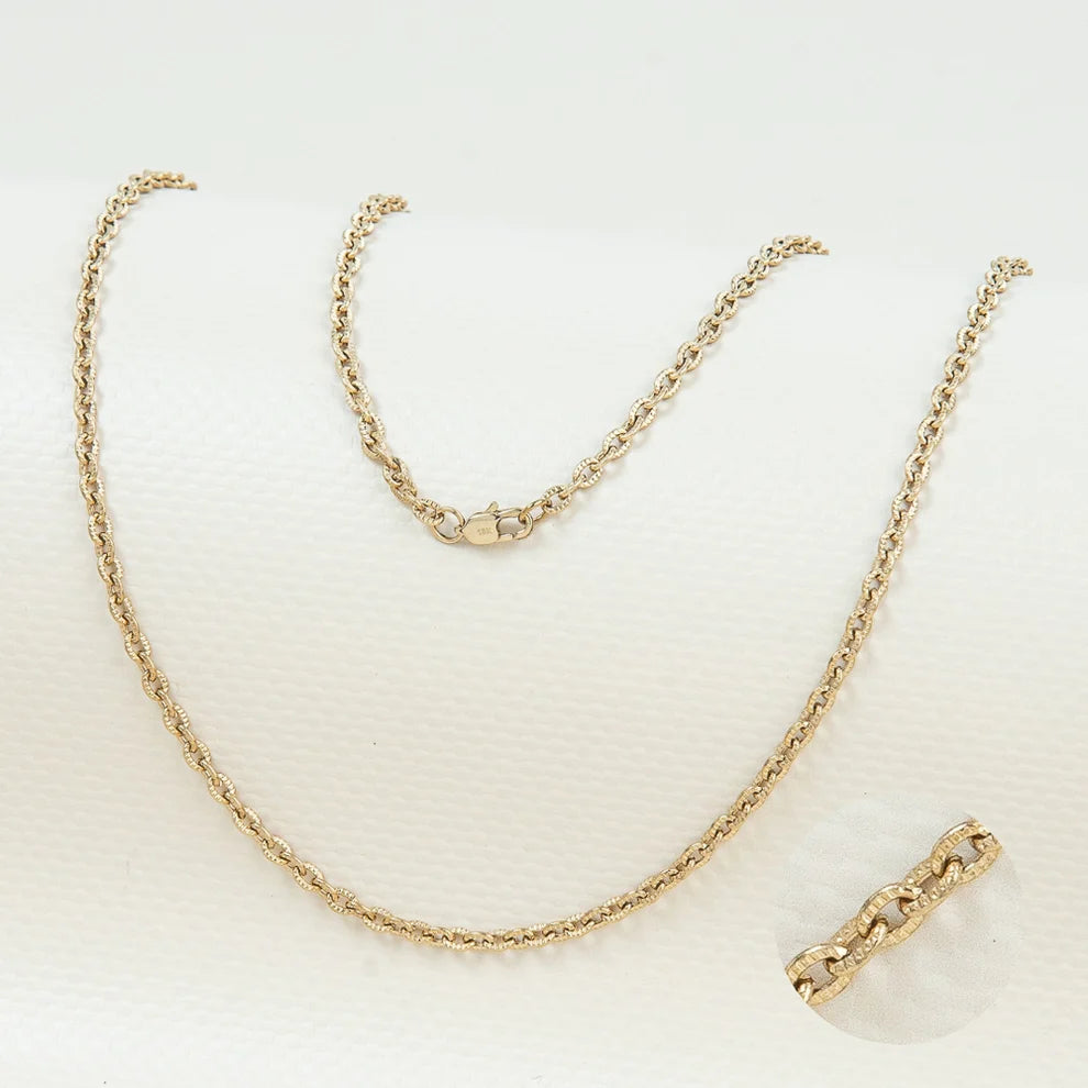 CADENA OVALO ORO LAMINADO 18K