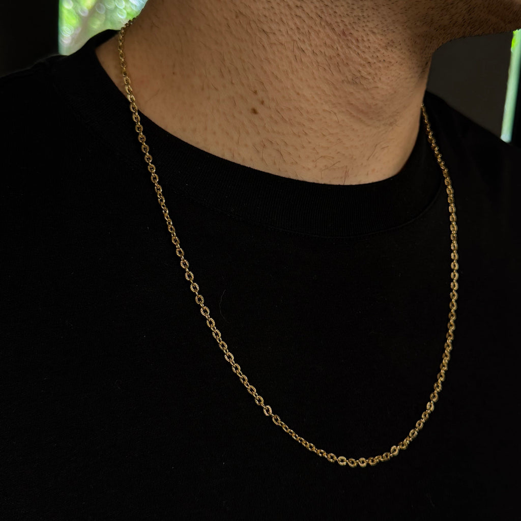 CADENA OVALO ORO LAMINADO 18K