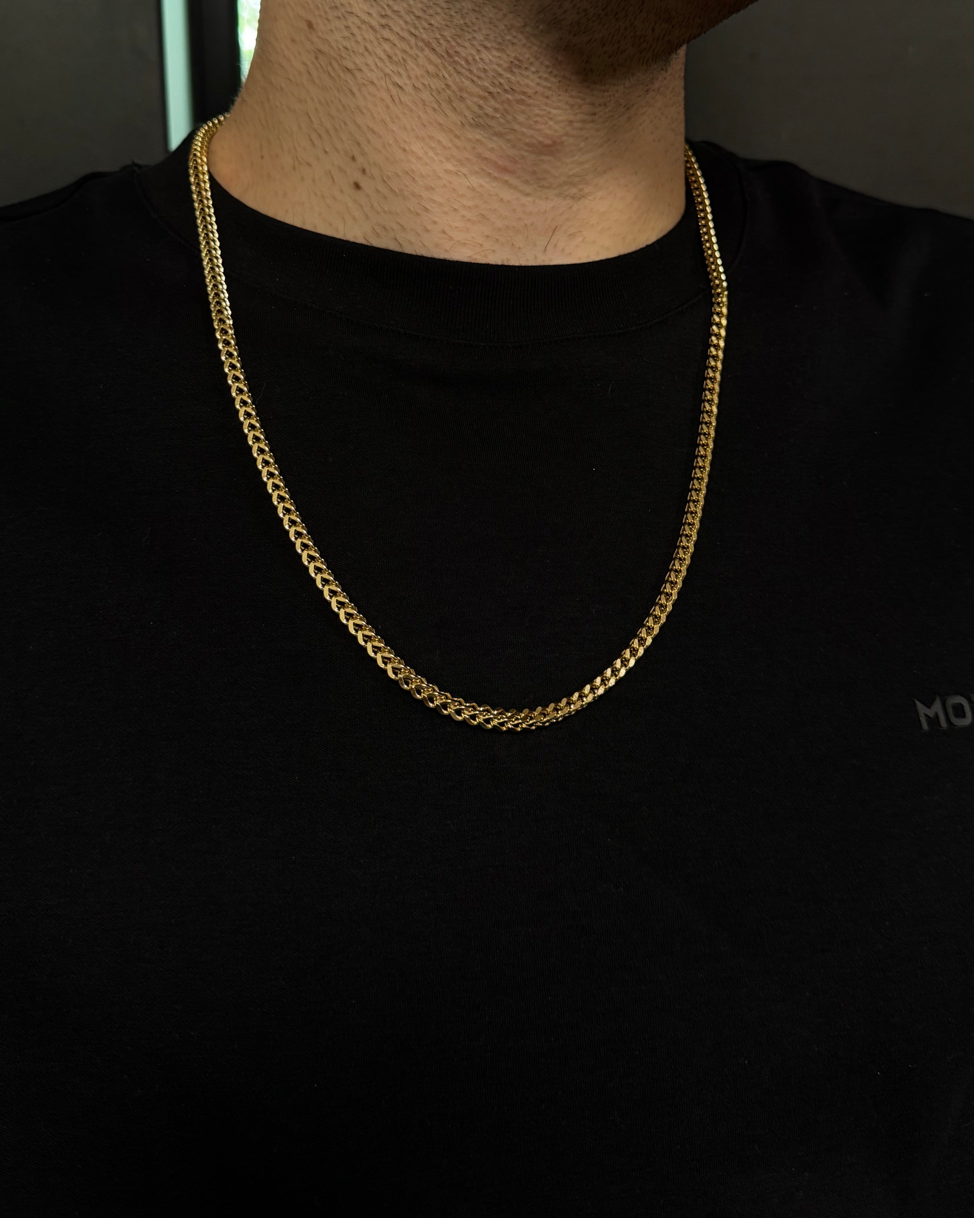 COMBO CADENA + PULSO FRANCO ORO LAMINADO 18K