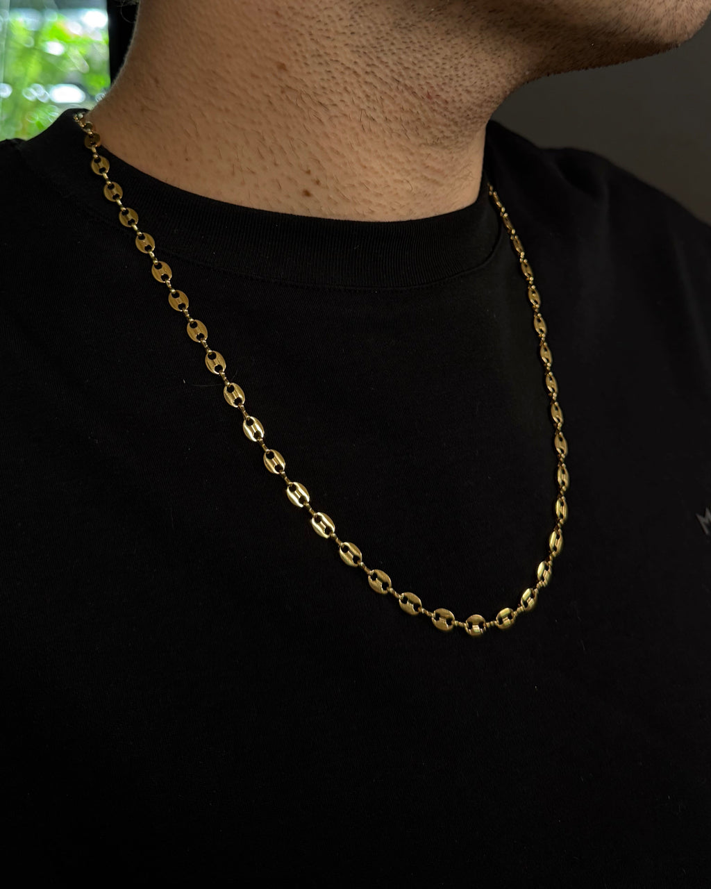 CADENA ESLABON ORO LAMINADO 18K