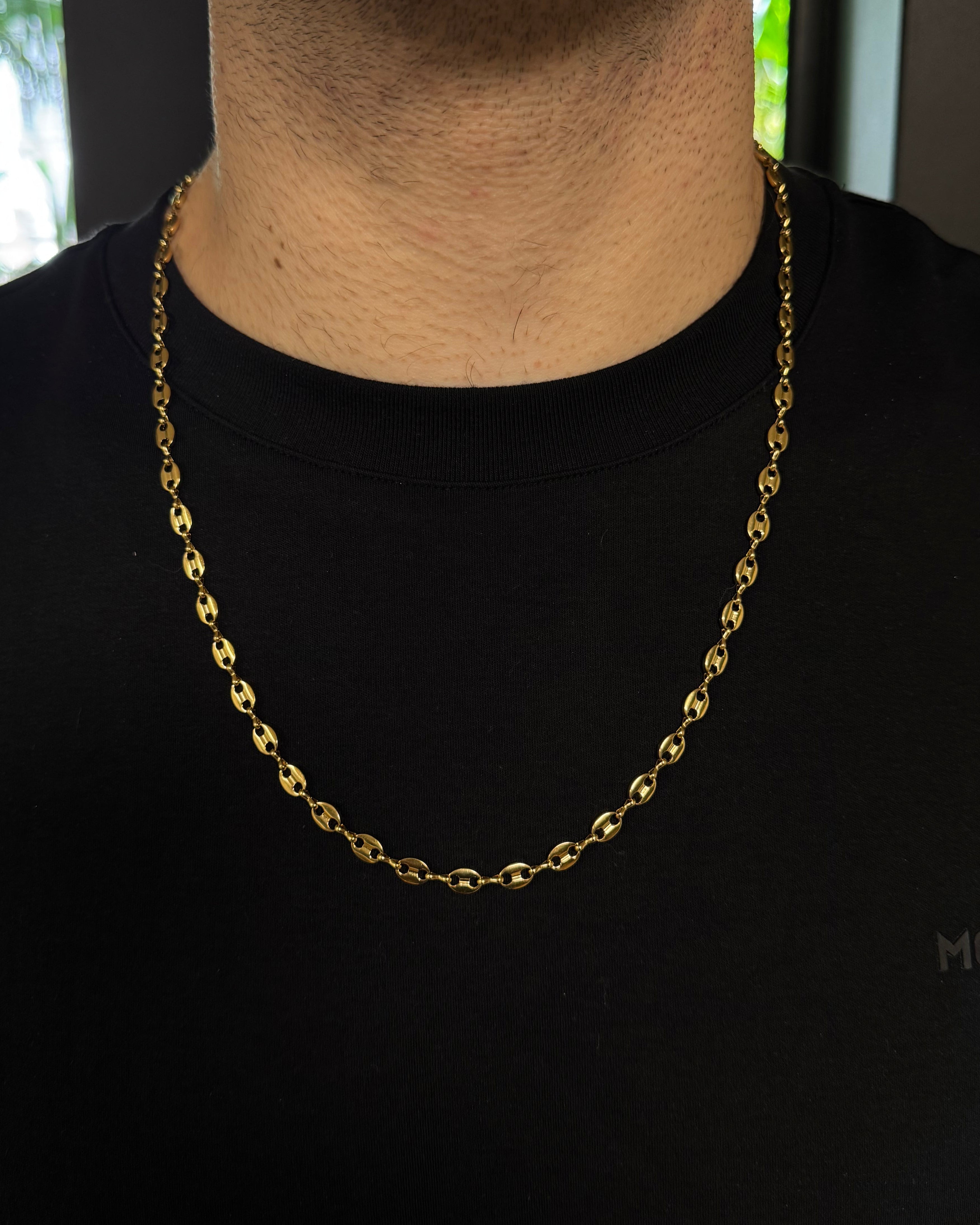 CADENA ESLABON ORO LAMINADO 18K