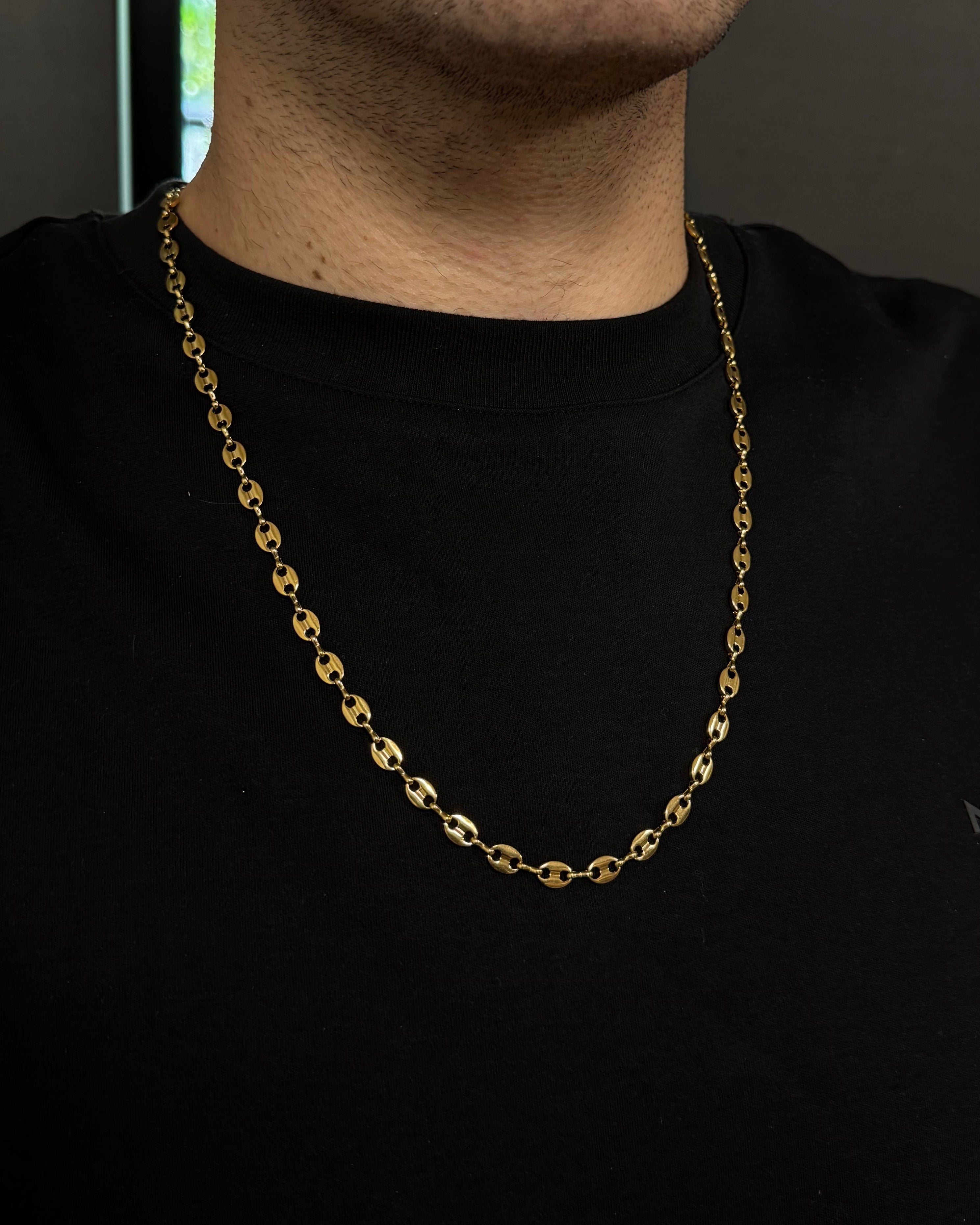 CADENA ESLABON ORO LAMINADO 18K