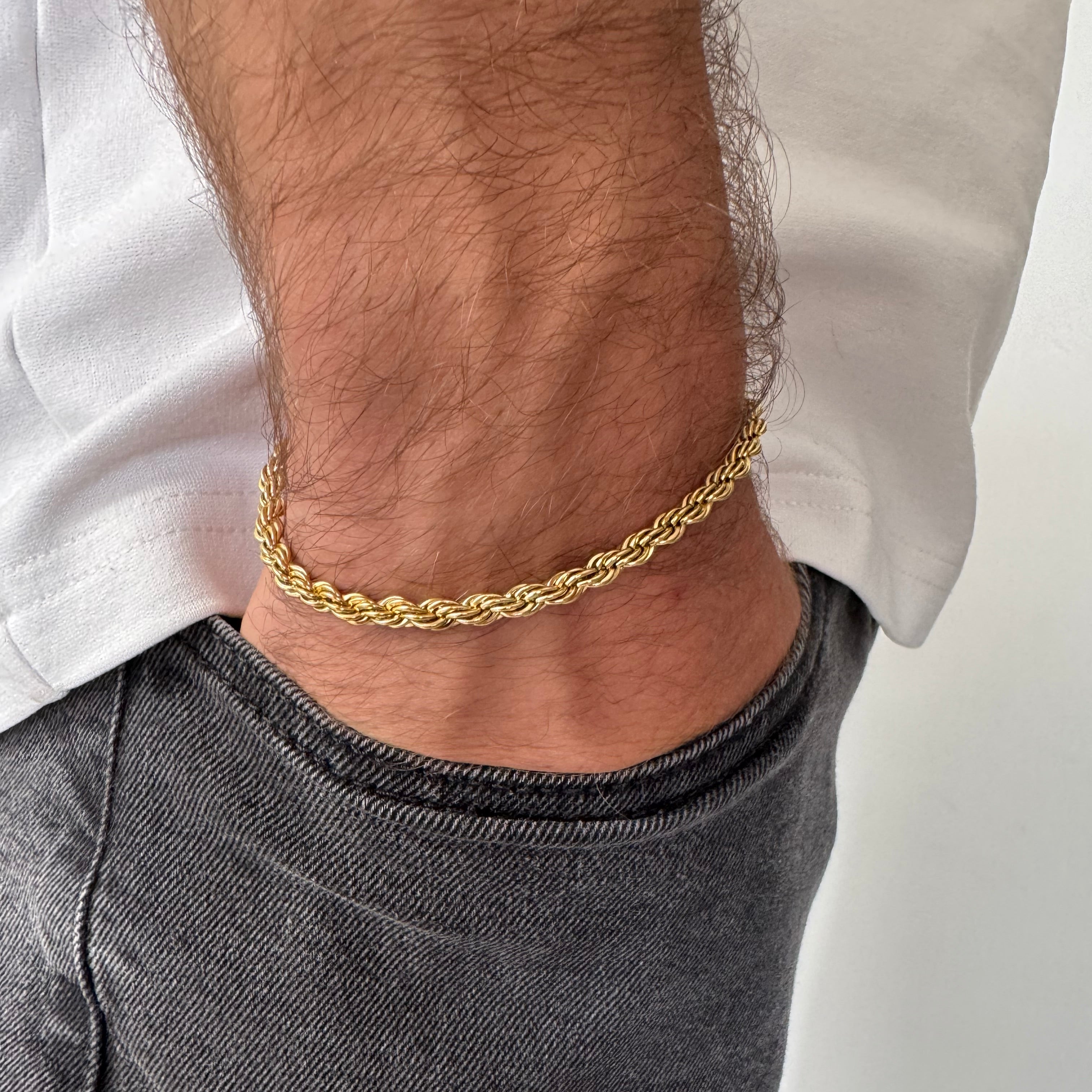 COMBO CADENA + PULSO LAZO ORO LAMINADO 18K