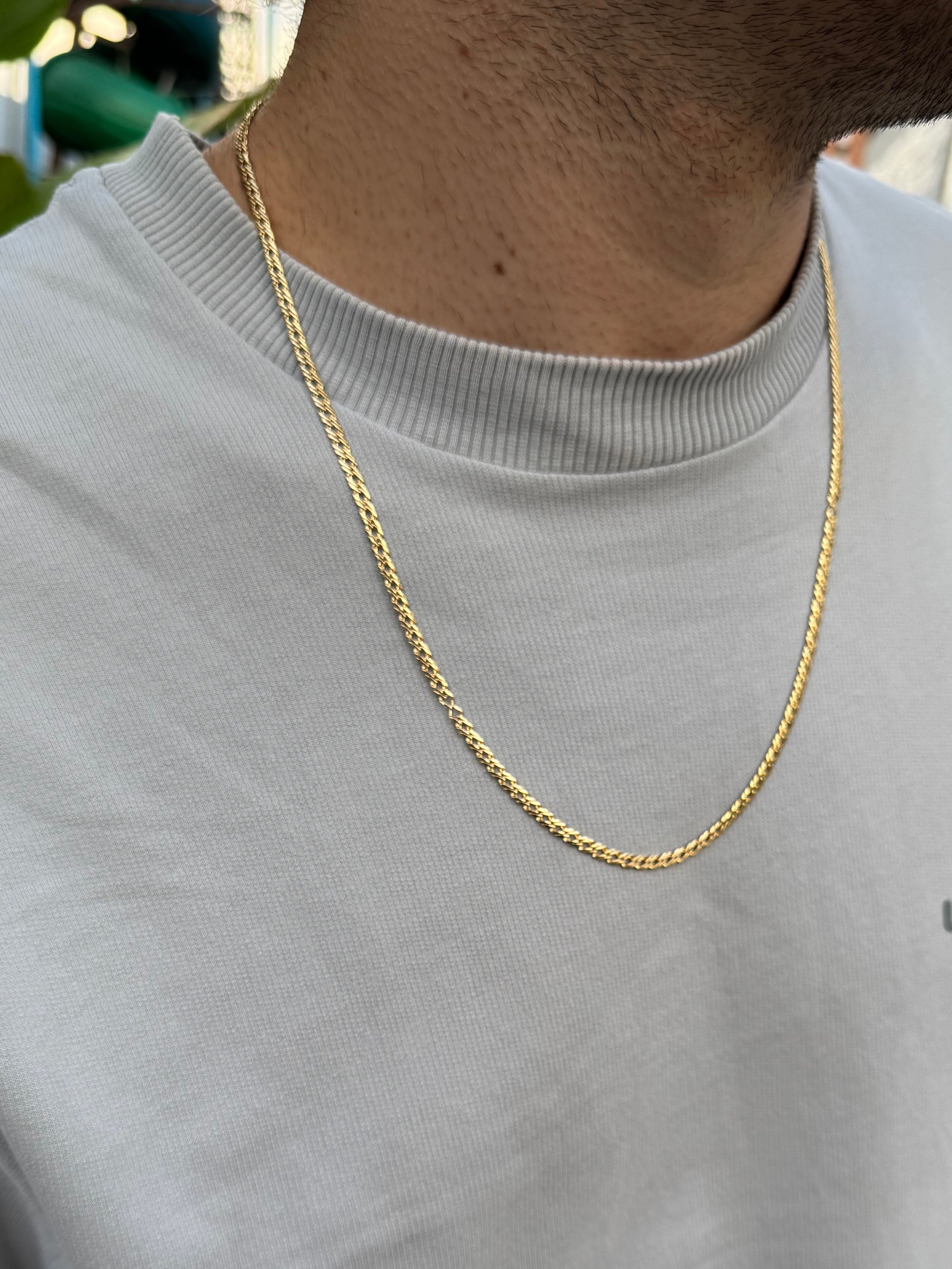 COMBO CADENA + PULSO ENTRELAZADO ORO LAMINADO 18K