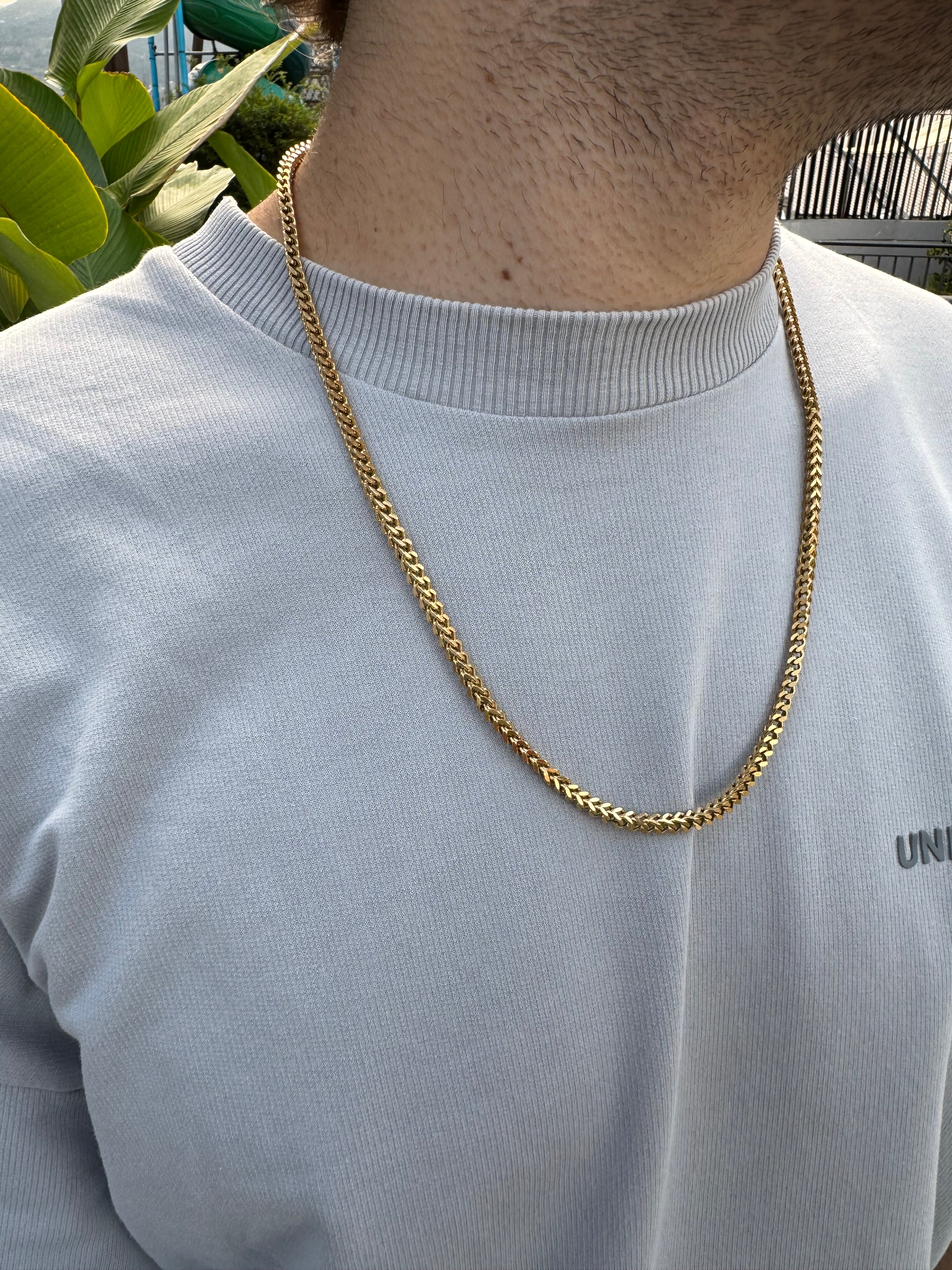 COMBO CADENA + PULSO FRANCO ORO LAMINADO 18K